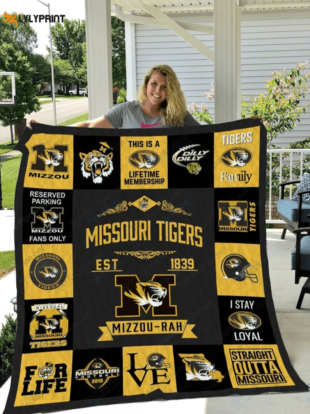 Missouri Tigers Quilt Blanket For Fans Home Decor Gift , Soft Quilt, King Size, All Season Cozy Quilt QB0901