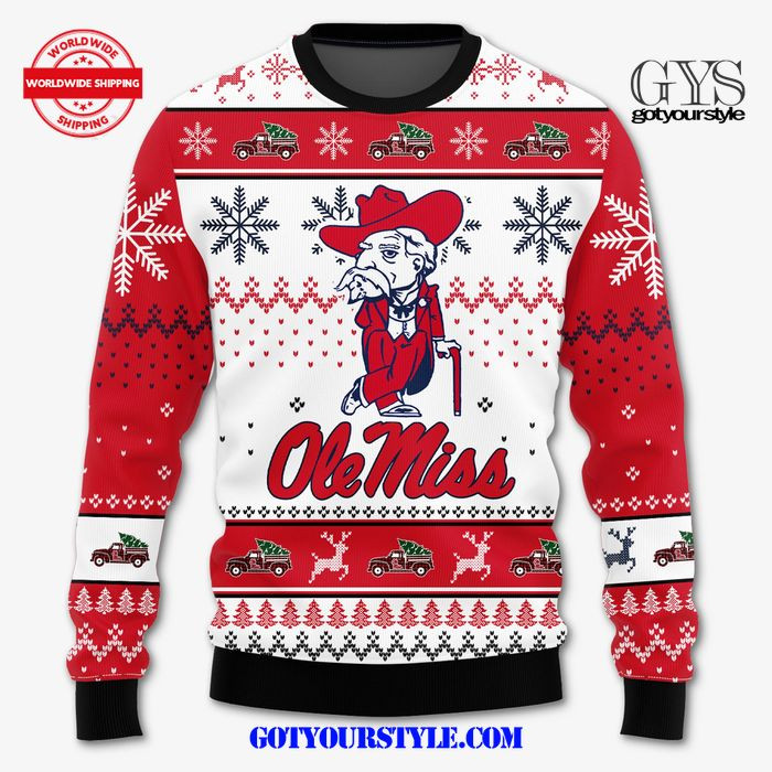 Ole Miss Hotty Toddy Christmas Is Coming Sweater , Cozy Soft Unisex Pullover SW0601