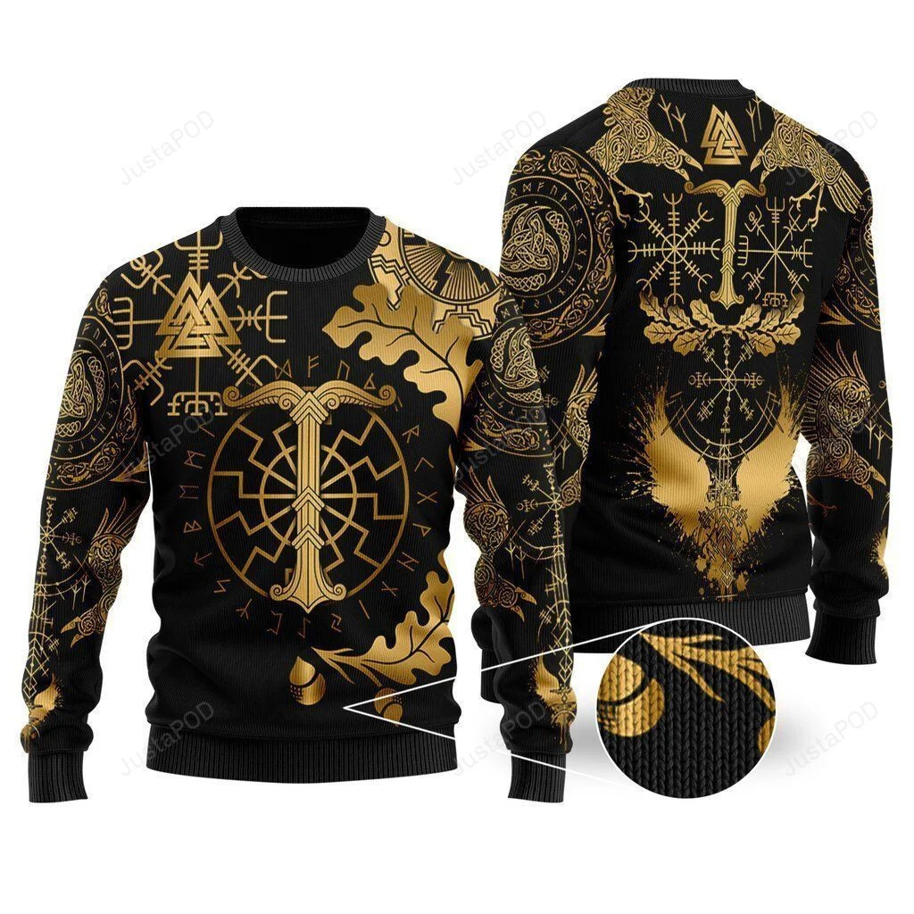 Viking Oak Leaf 3D All Over Printed Hoodie, Zip- Up Hoodie HZ0501