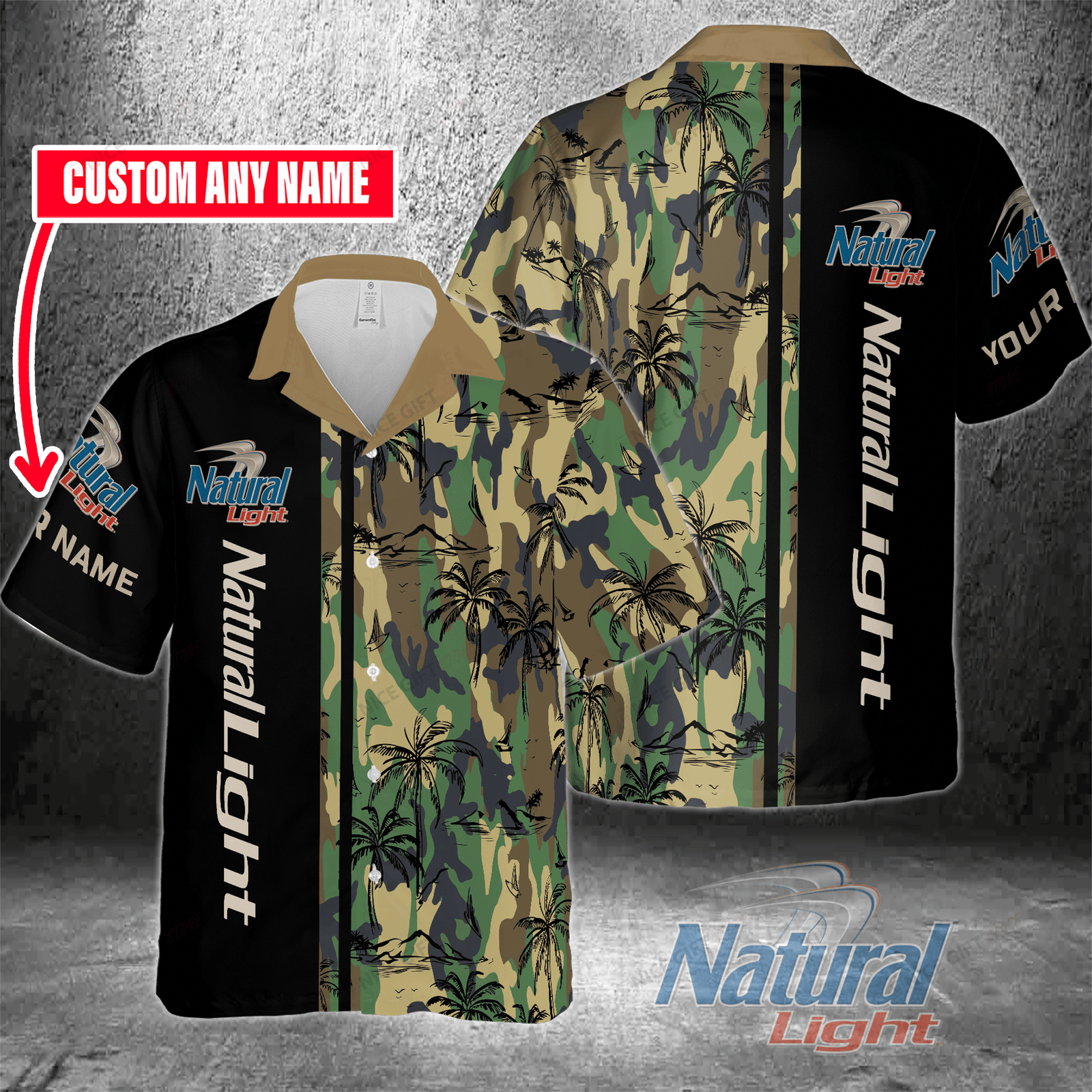 Natural Light Custom Name Hawaiian Shirt For Men And Women HW0601