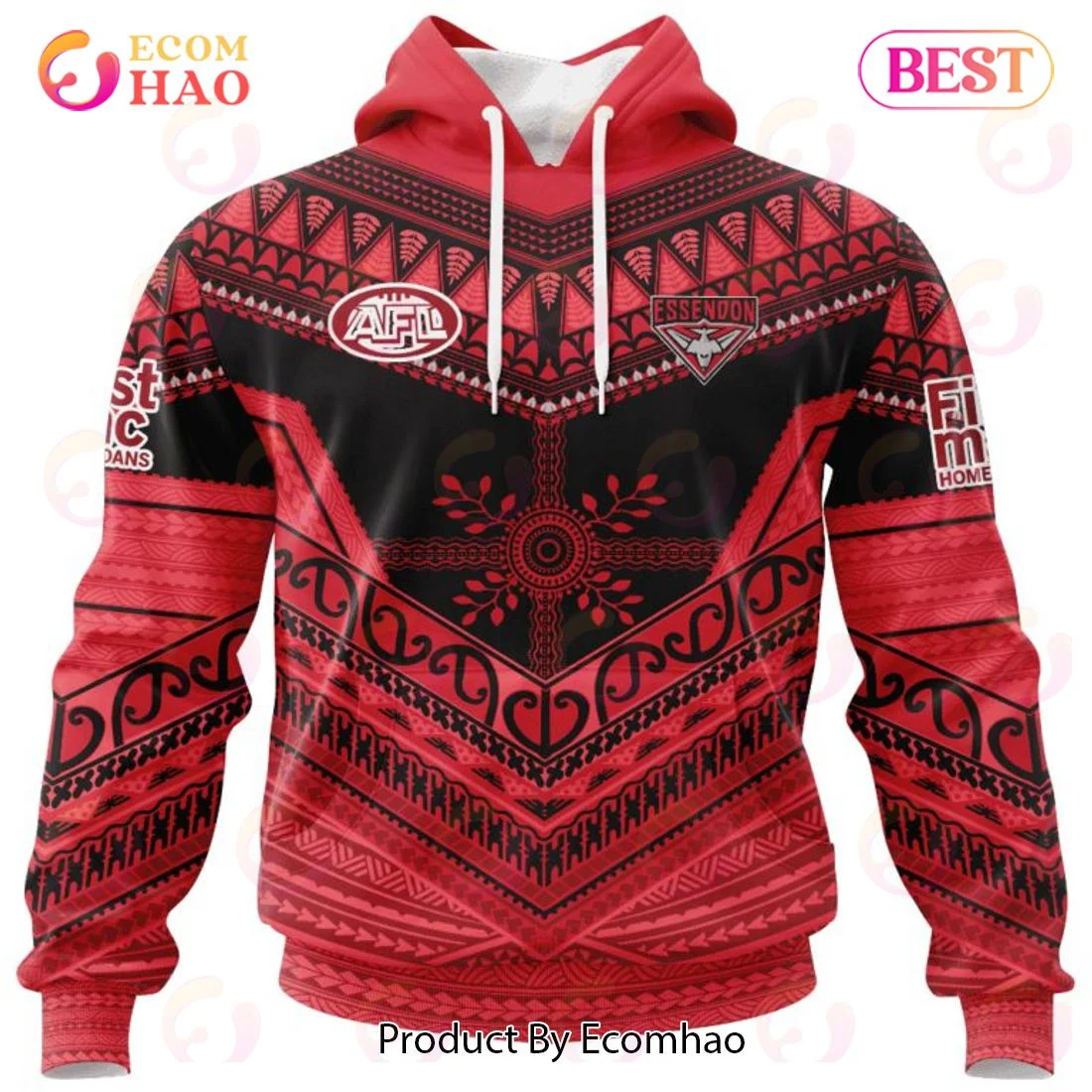 AFL Essendon Football Club Special Pasifika Design 3D Hoodie, Zip Hoodie, Man - Women, Warm, Premium Quality HZ0501