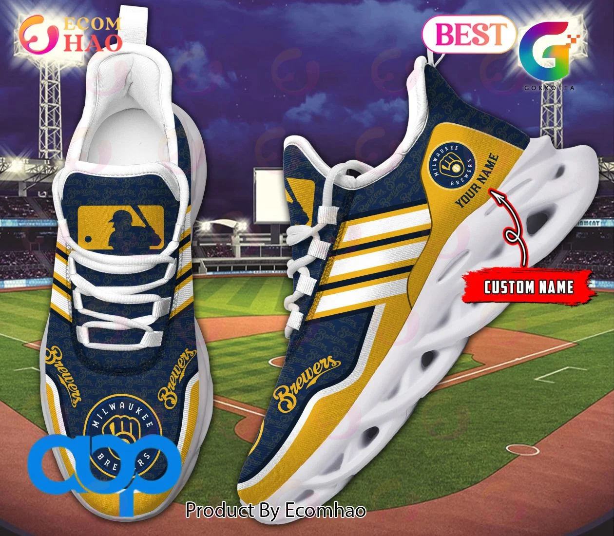 MLB Milwaukee Brewers New Clunky Max Soul Sneaker, Shoes  Unisex sneakers MS0601