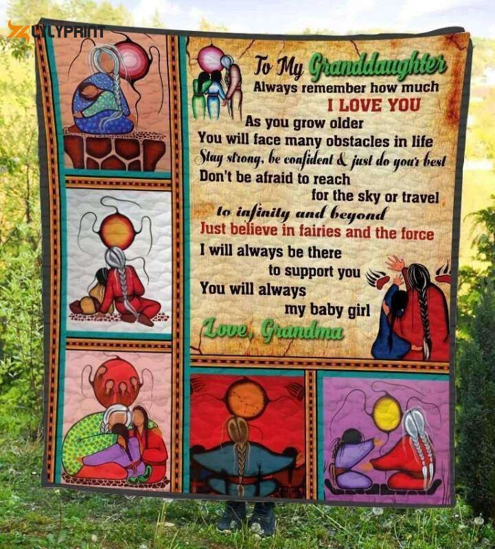 Grandma'S Love 3D Customized Quilt ,  Soft Quilt, King Size, All Season Cozy Quilt QB0901