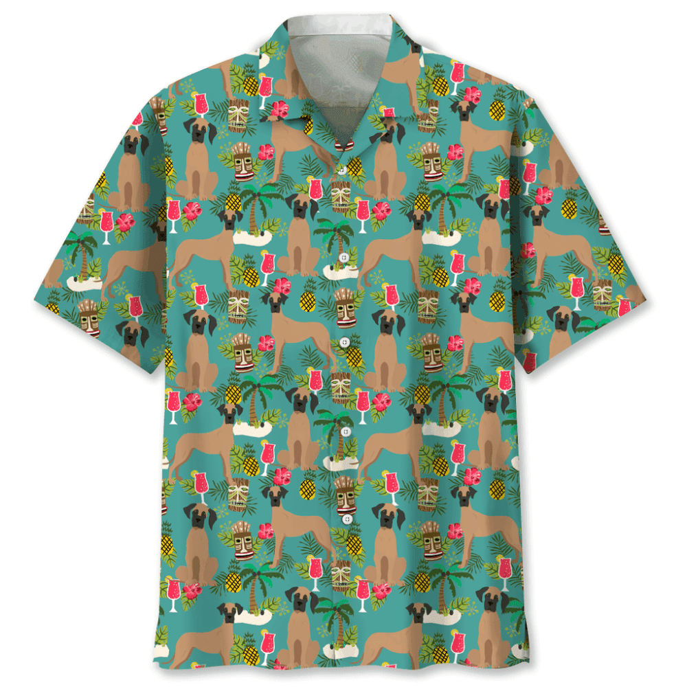 Great Dane Hawaiian Beach Hawaiian Shirt, Gift For Men Women HW0601