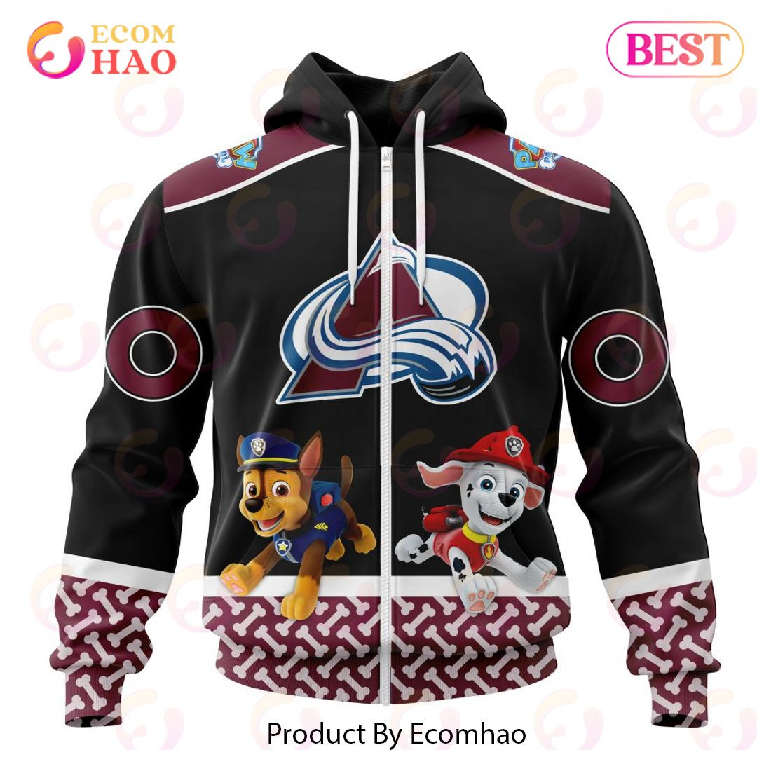 Colorado Avalanche Special Paw Patrol Design 3D Hoodie, Zip Hoodie, Man - Women, Warm, Premium Quality HZ0501