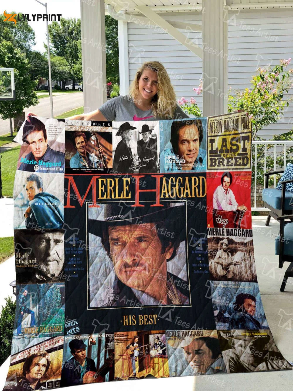 Merle Haggard3D Customized Quilt , Soft Quilt, King Size, All Season Cozy Quilt QB0901