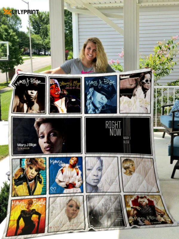 Mary J. Blige Album Music Band Thank You For The Memories 8k870 Gift Lover Quilt Blanket Ii0 1634 , Soft Quilt, King Size, All Season Cozy Quilt QB0901
