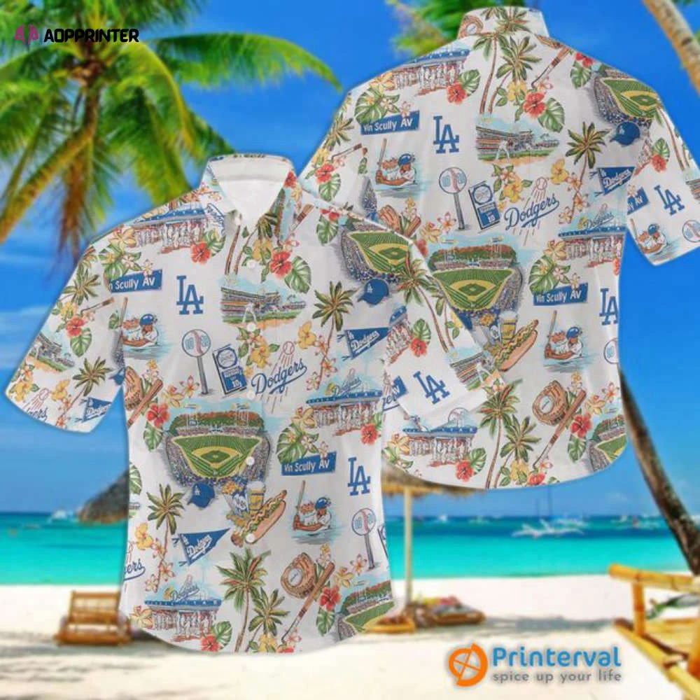 Reyn Spooner 2022 Men's Los Angeles Dodgers MLB Classic Fit Scenic Hawaiian Shirt HW0601
