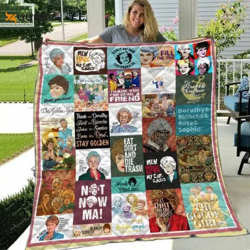 The Golden Girls Quilt Blanket , Soft Quilt, King Size, All Season Cozy Quilt QB0901