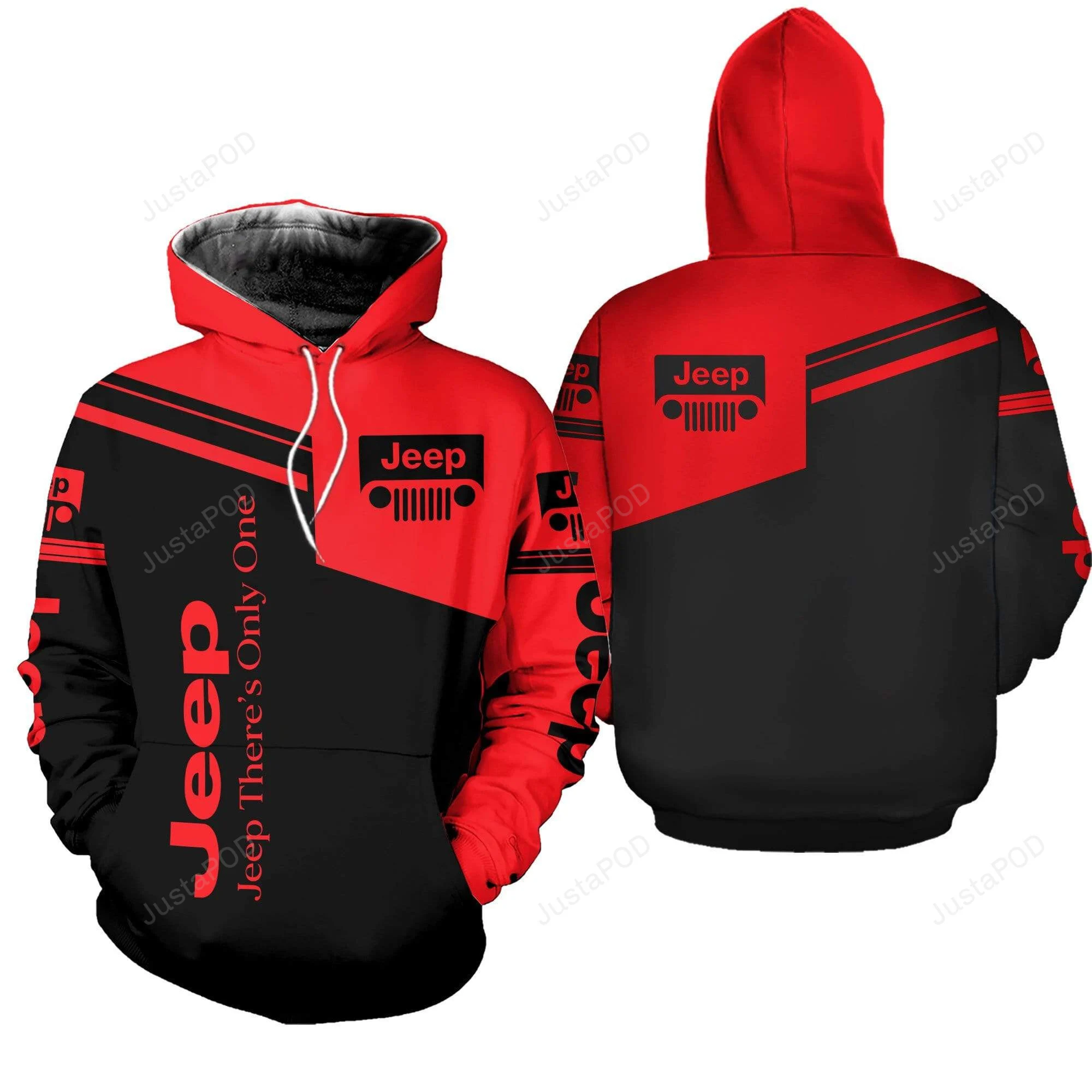 Jeep There's Only One 3D All Print Hoodie, Zip- Up Hoodie HZ0501