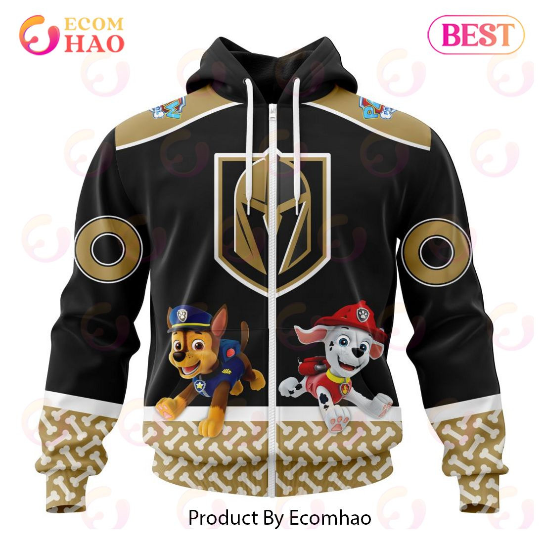 Vegas Golden Knights Special Paw Patrol Design 3D Hoodie, Zip Hoodie, Man - Women, Warm, Premium Quality HZ0501