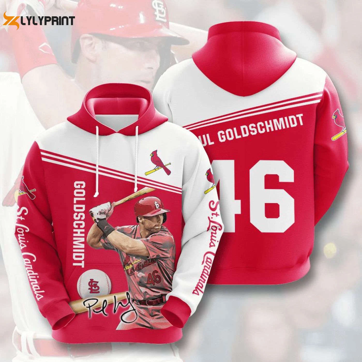 St Louis Cardinals Paul Goldschmidt AOP Hoodie - Stay Warm in Style HZ0501