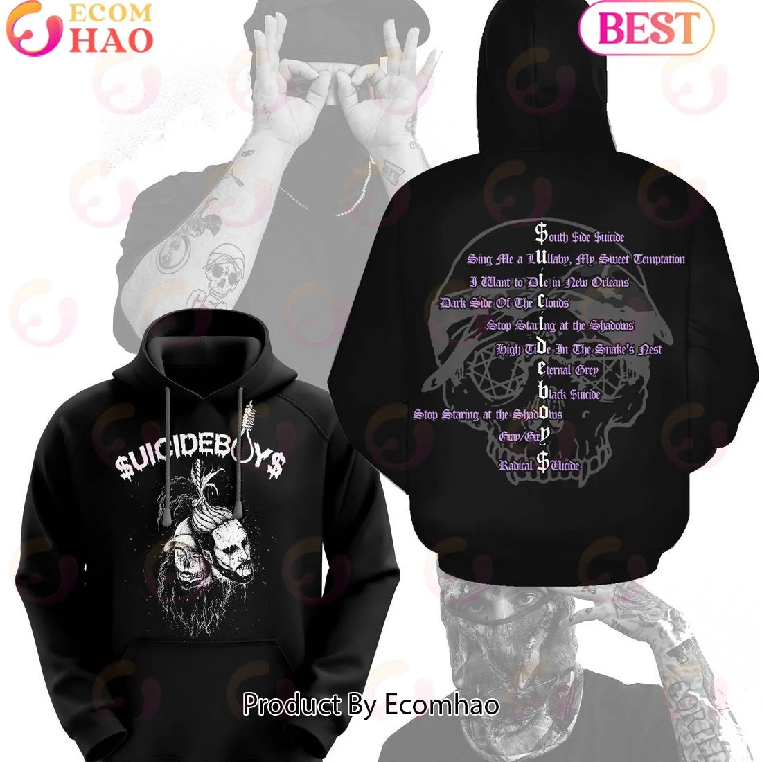 All $uicideboy$ Songs 3D Hoodie, Zip Hoodie, Man - Women, Warm, Premium Quality HZ0501