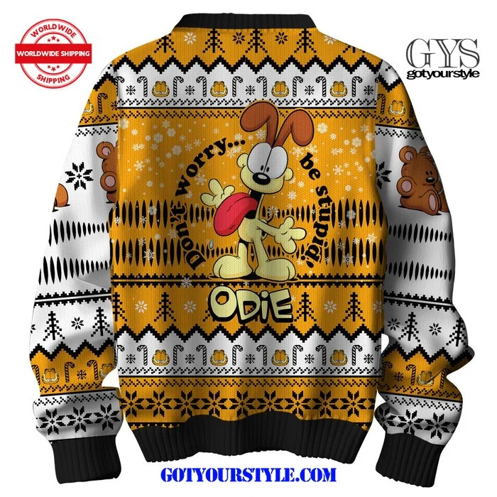 Garfield Is It Friday Yet Christmas Sweater , Cozy Soft Unisex Pullover SW0601