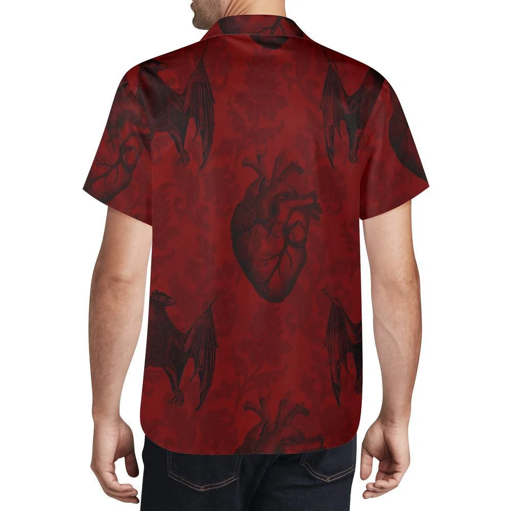 Dracula Vampire Heart Hawaiian Shirt, Gift For Men Women Horror Aloha Shirt HW0601