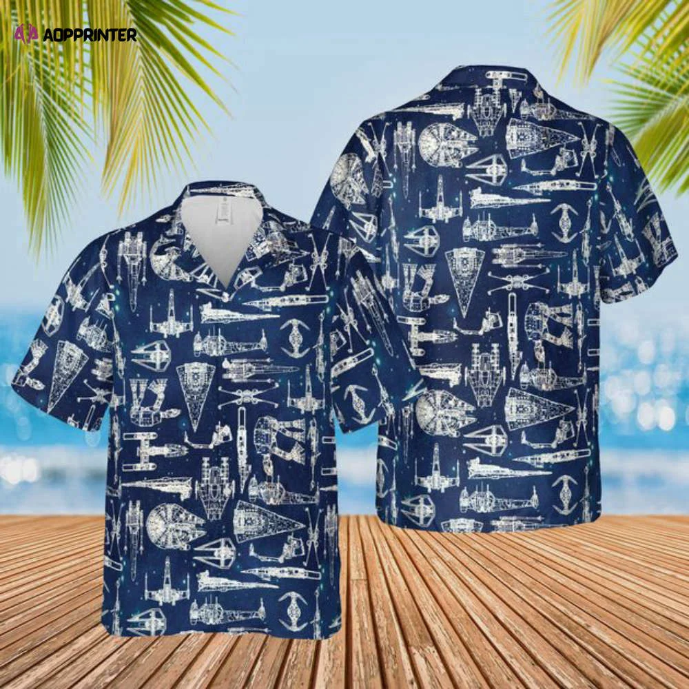 Star Wars Space Ship Battle Hawaiian Shirt, Star Wars Button Shirt, StarWars Beach Shirt HW0601
