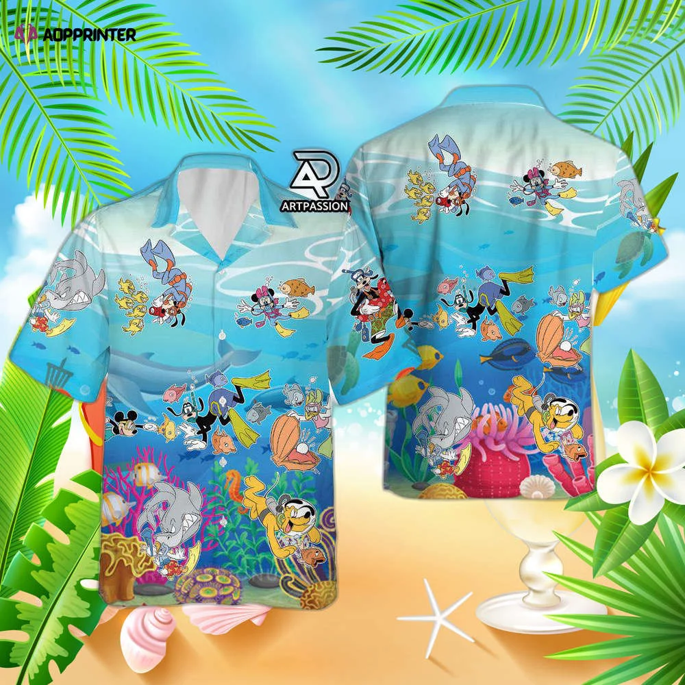 Mickey And Friends Hawaiian Shirt, Tropical Mickey Beach Hawaii Shirt, Disney Cruise Aloha Shirt, For Men Women HW0601