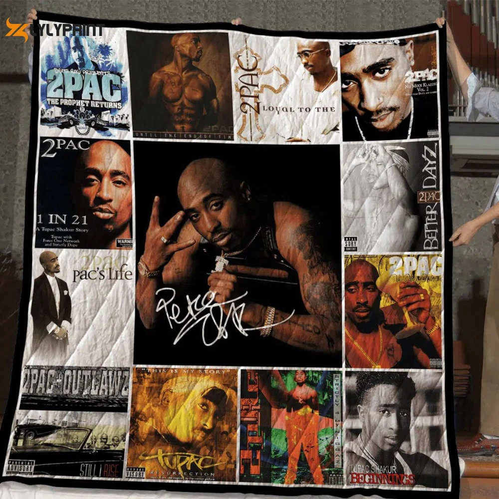 2Pac 2 Quilt Blanket For Fans Home Decor Gift , Soft Quilt, King Size, All Season Cozy Quilt QB0901