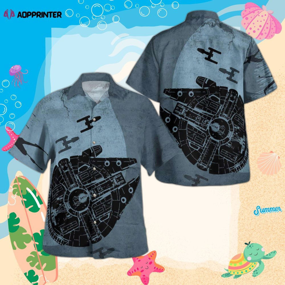 Millennium Falcon Star Wars Hawaiian Shirt Summer 2023 Hot HW0601
