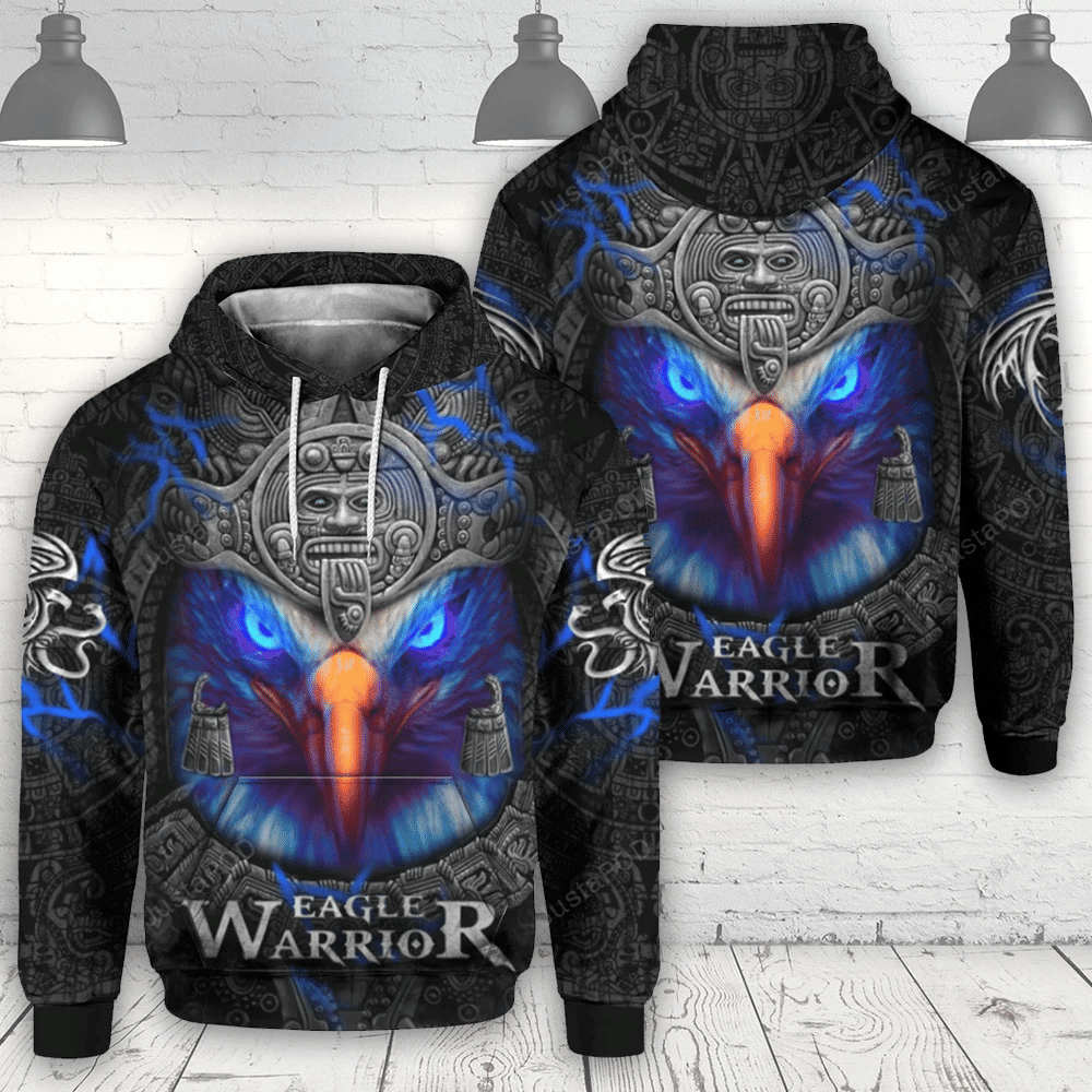 Eagle Warior Aztec 3D All Over Printed Hoodie, Zip- Up Hoodie HZ0501