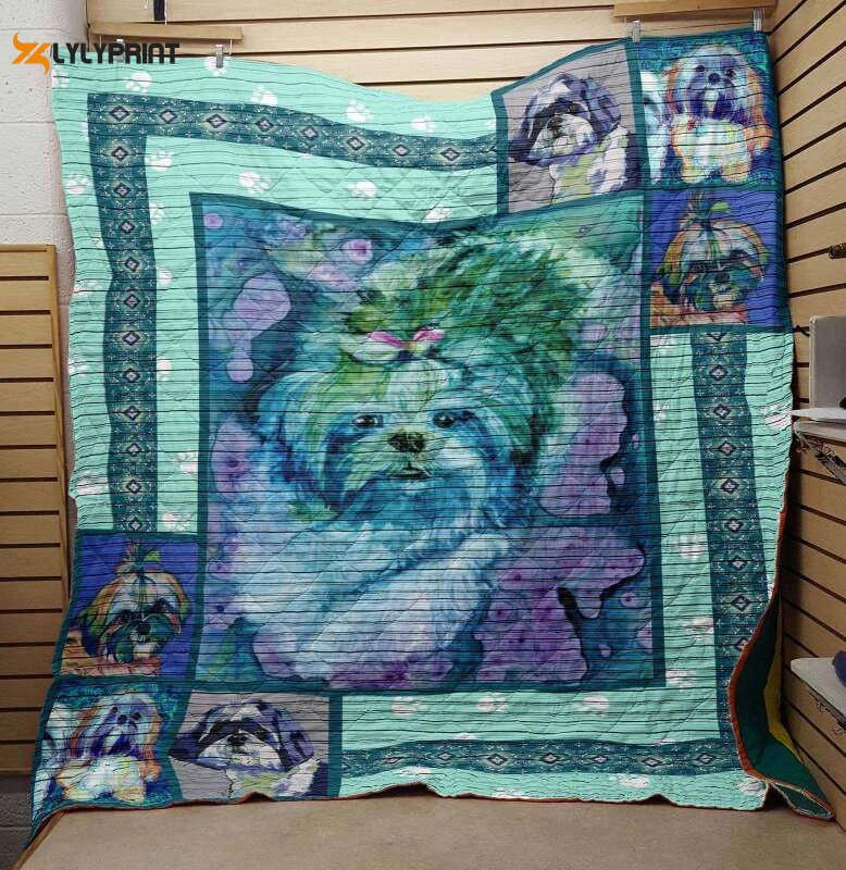 Shih Tzu My Lovely Child Awesome 3D Customized Quilt ,  Soft Quilt, King Size, All Season Cozy Quilt QB0901