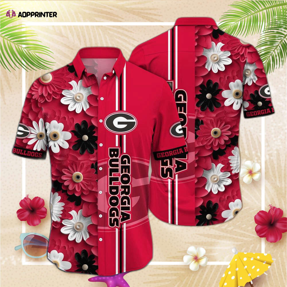 Georgia Bulldogs NCAA1 Flower Hawaii Shirt, Best Gift For Men Women HW0601