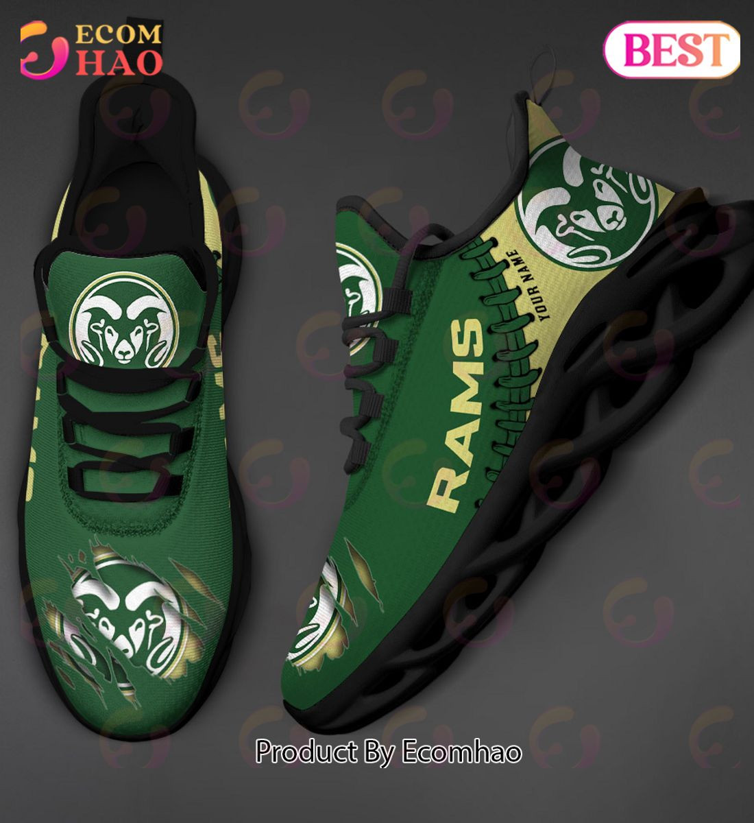 Colorado State Rams Max Soul Shoes Custom Name  Unisex sneakers MS0601