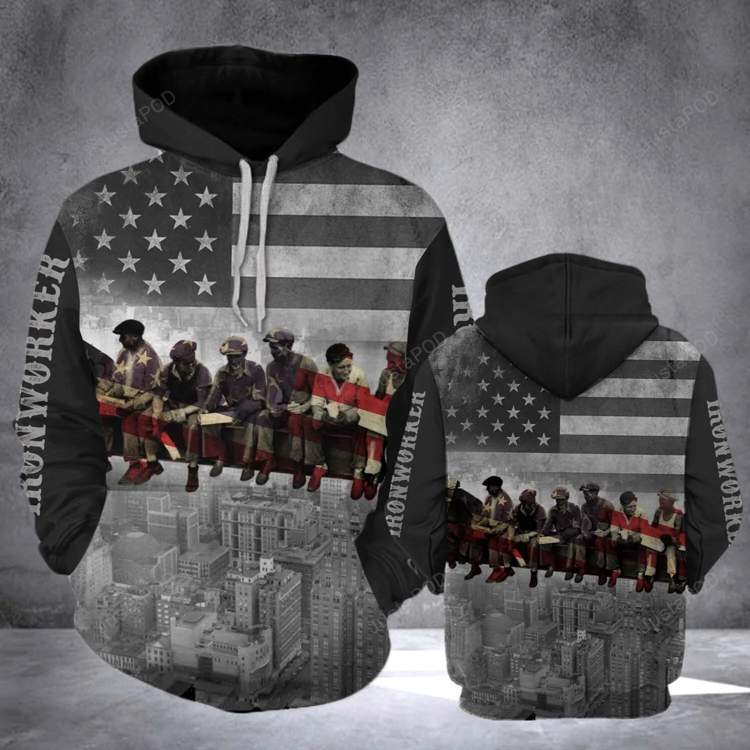 Ironworker Flag 3D All Over Print Hoodie, Zip-up Hoodie HZ0501