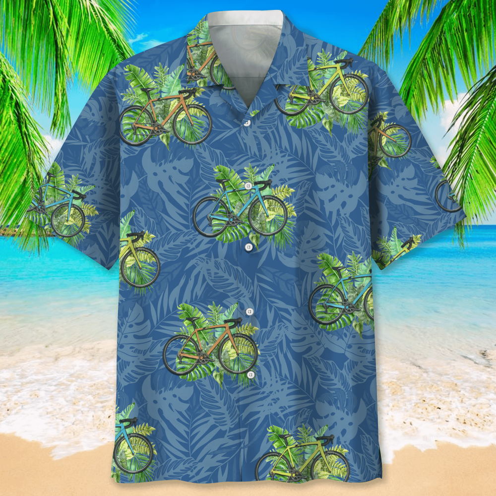 Cycling Nature Hawaiian Shirt, Gift For Men Women HW0601