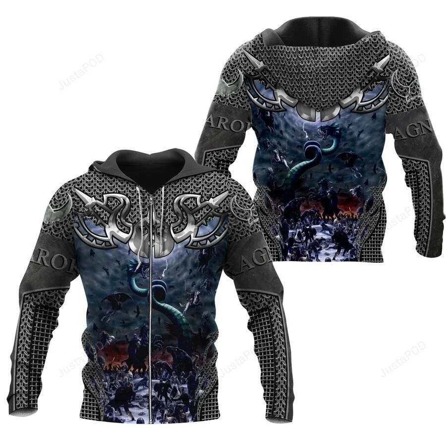Vikings Jormung 3D All Over Printed Hoodie, Zip- Up Hoodie HZ0501