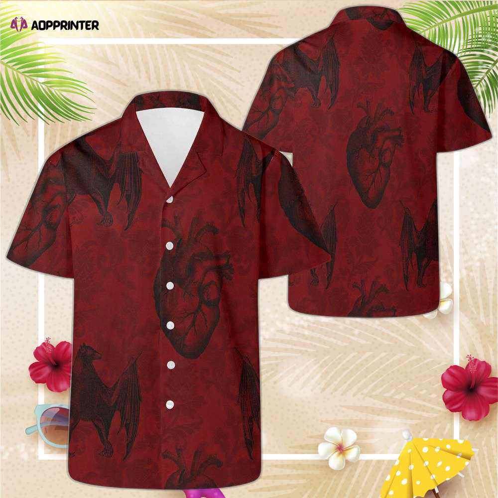 Dracula Vampire Heart Hawaiian Shirt, Gift For Men Women Horror Aloha Shirt HW0601