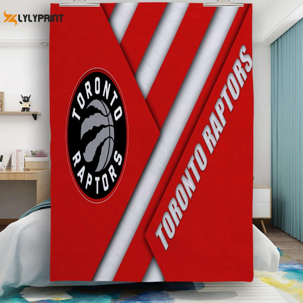 Toronto Raptors Red White Gift For Fan 3D Full Printing Quilt Home Decor 2024 Gifts Home Decor 2024 Gifts , Soft Quilt, King Size, All Season Cozy Quilt QB0901
