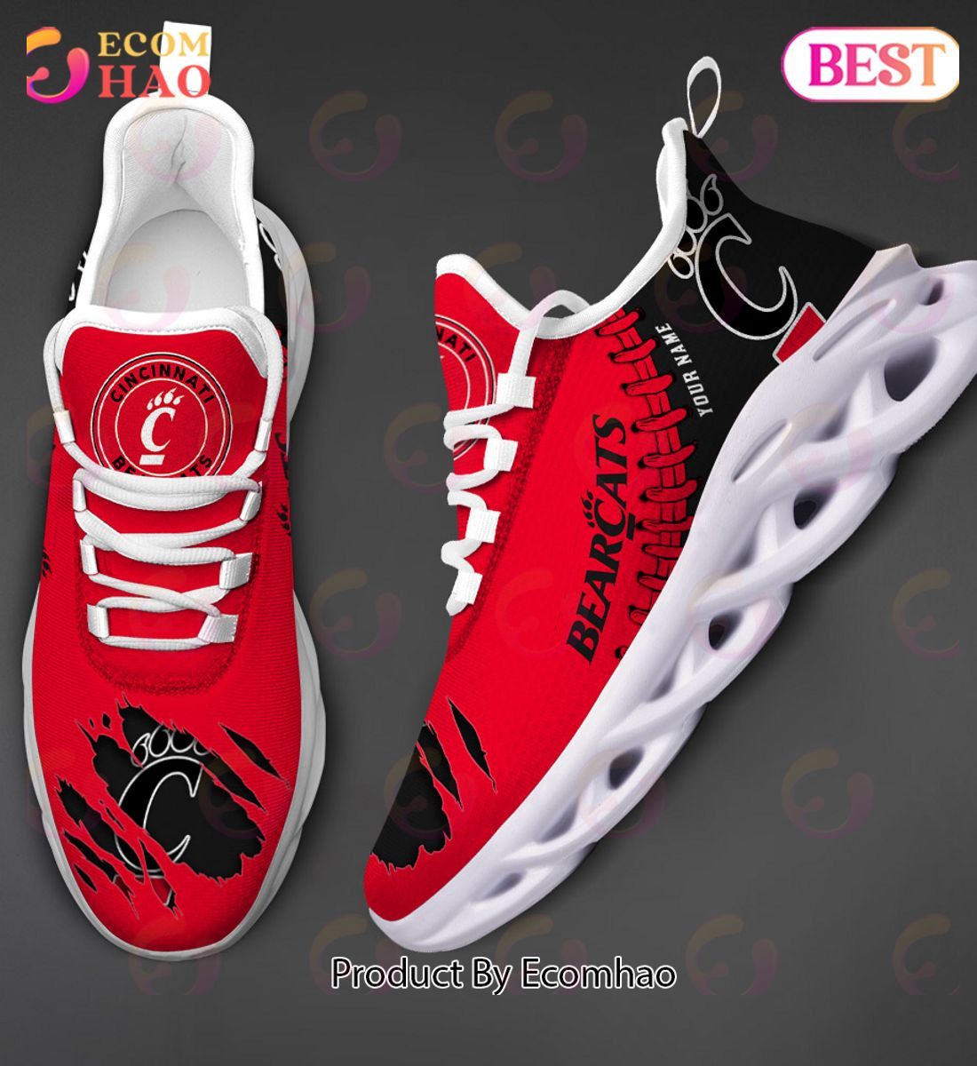 Cincinnati Bearcats Max Soul Shoes Custom Name  Unisex sneakers MS0601