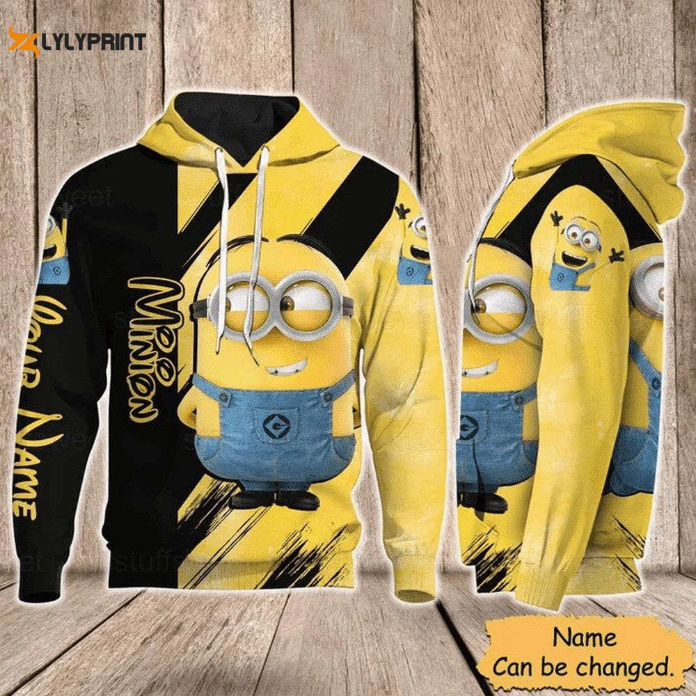 Minions Cute 3D, Funny Minion Hoodie 3D HZ0501