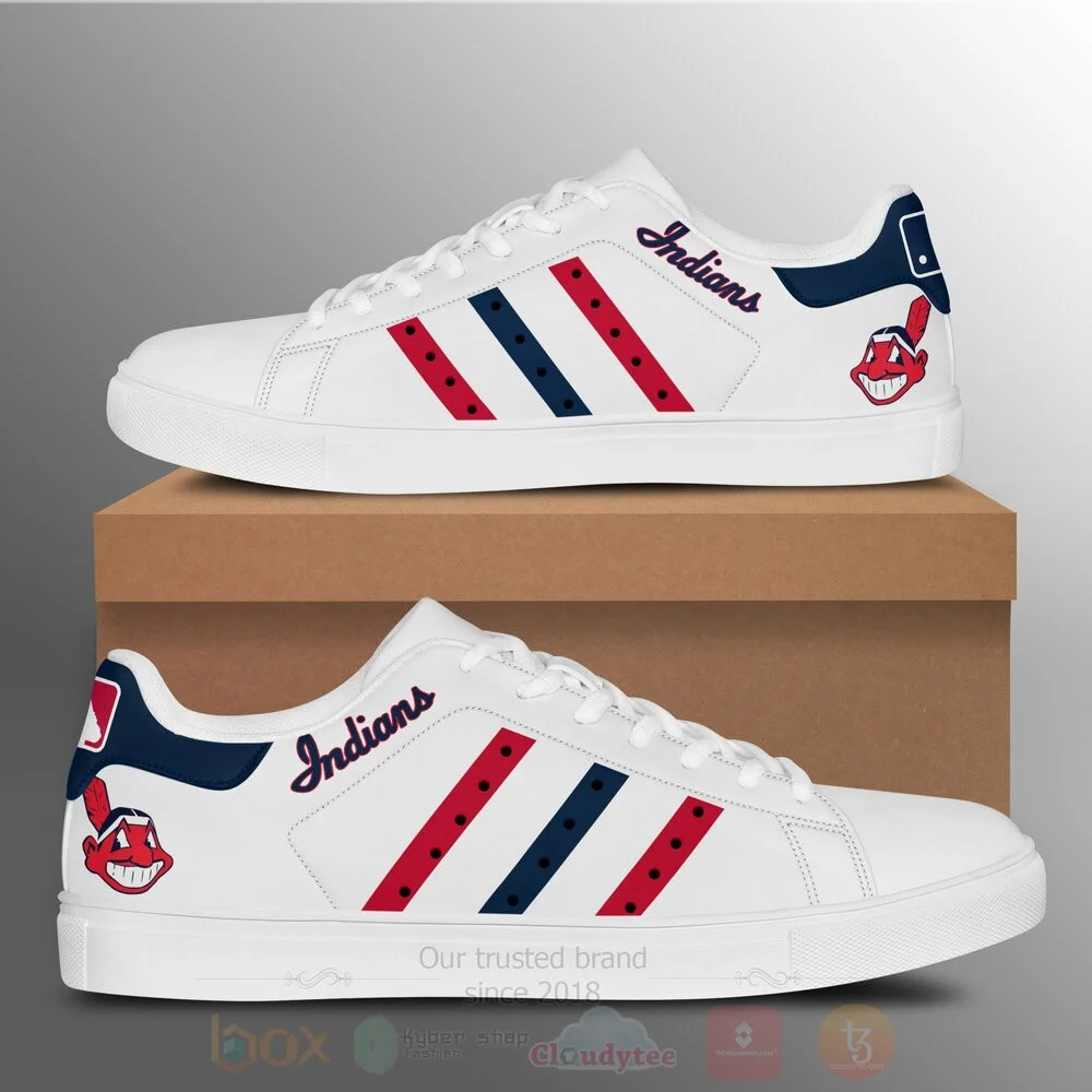 MLB Cleveland Indians Stan Smith Shoes V1 Custom for Men Women, Trendy Style Sneakers ST0801