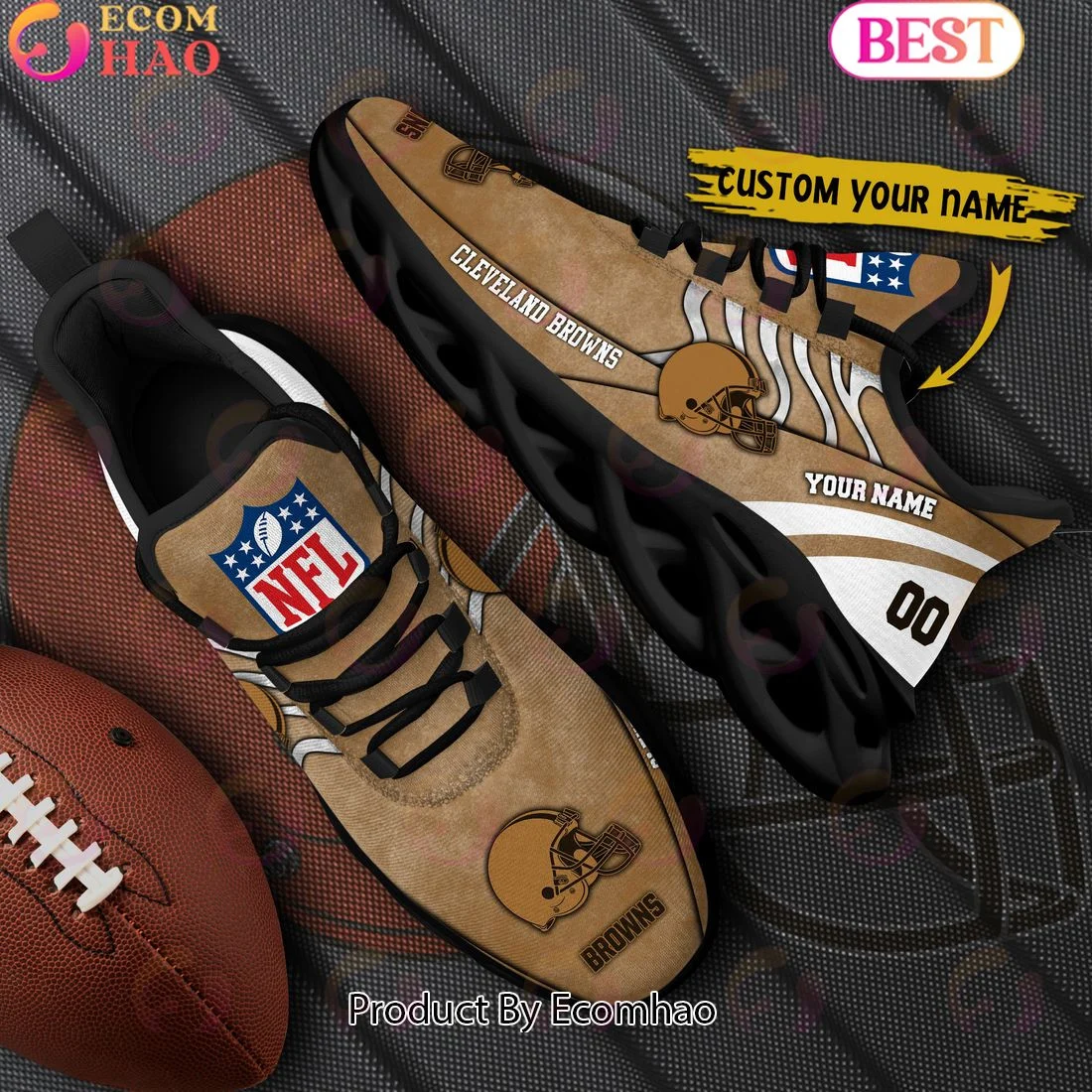 Custom Name Cleveland Browns X Salute to Service For Veterans Day Celebration Max Soul Shoes  Unisex sneakers MS0601