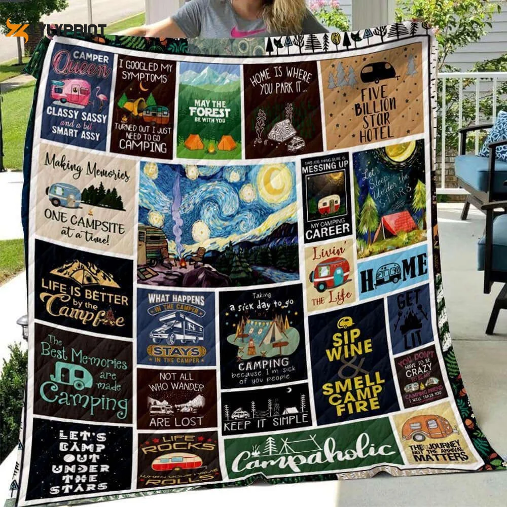 Camping One Campsite At A Time 3D Customized Quilt , Soft Quilt, King Size, All Season Cozy Quilt QB0901