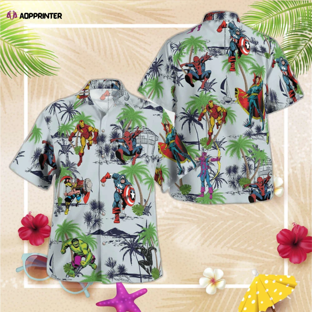 Marvel Superhero Fashion Hawaiian Shirt, Gift For Men Women HW0601