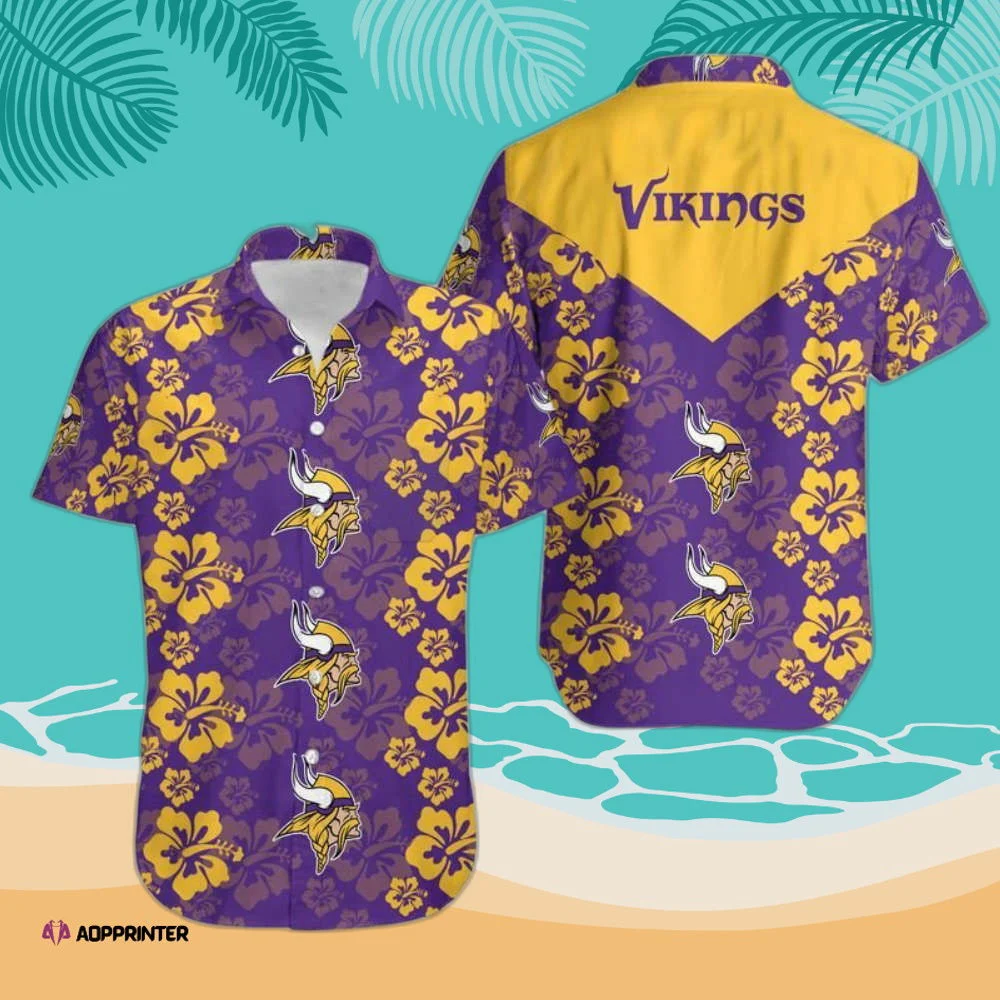 Minnesota Vikings Flowers Hawaiian Shirt HW0601
