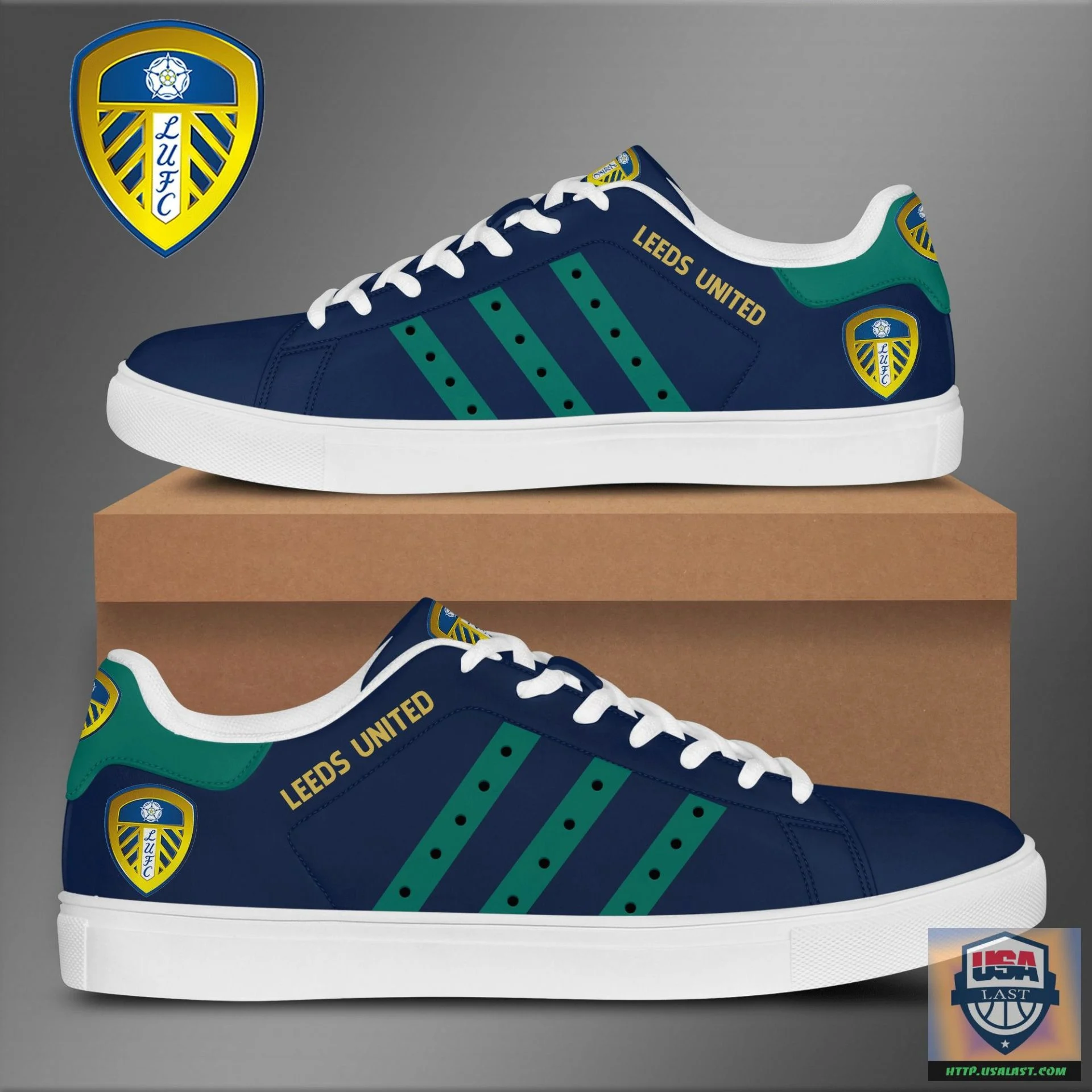 Leeds United Dark Blue Stan Smith Shoes Custom for Men Women, Trendy Style Sneakers ST0801