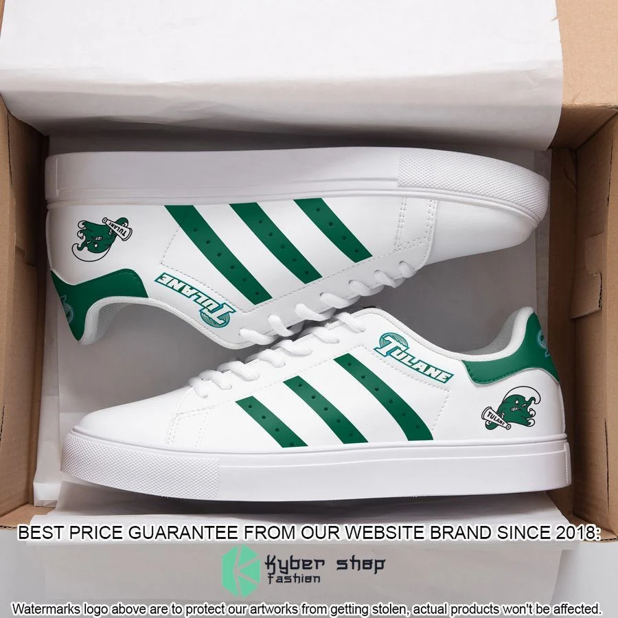 NCAA Tulane Green Wave White Stan Smith Shoes V2 , Trendy Style Sneakers ST0801