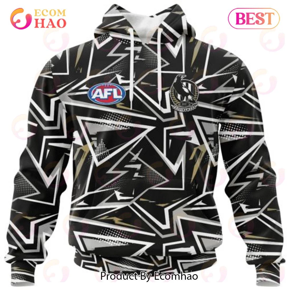 AFL Collingwood Football Club Special Abstract Design Hoodie, Zip Hoodie, Man - Women, Warm, Premium Quality HZ0501