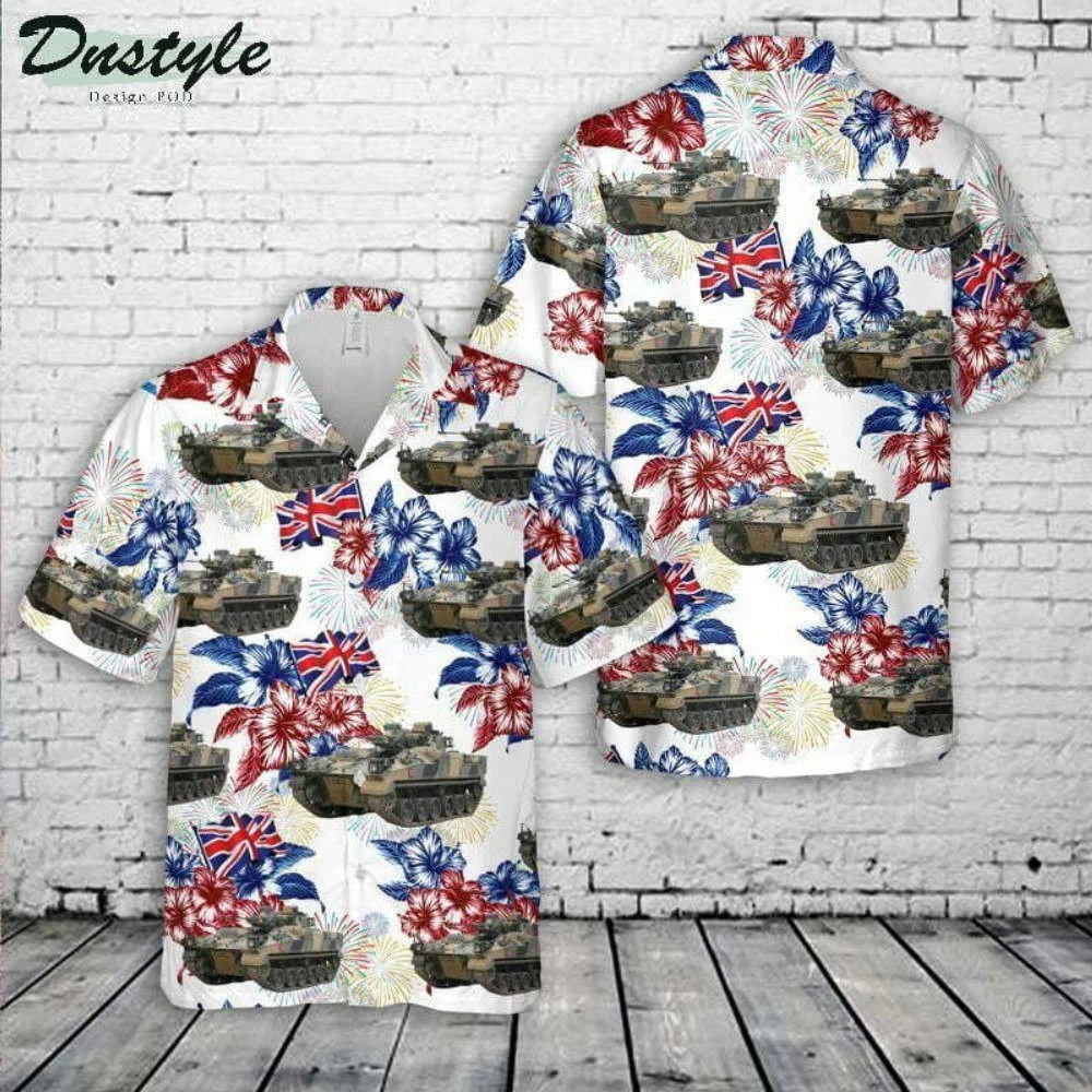 British Army Warrior Armoured Fighting Vehicle Hawaiian Shirt HW0601
