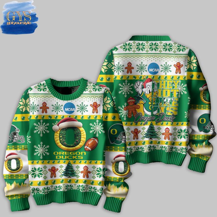 Oregon Ducks They Not Like Us Ugly Christmas Sweater , Cozy Soft Unisex Pullover SW0601