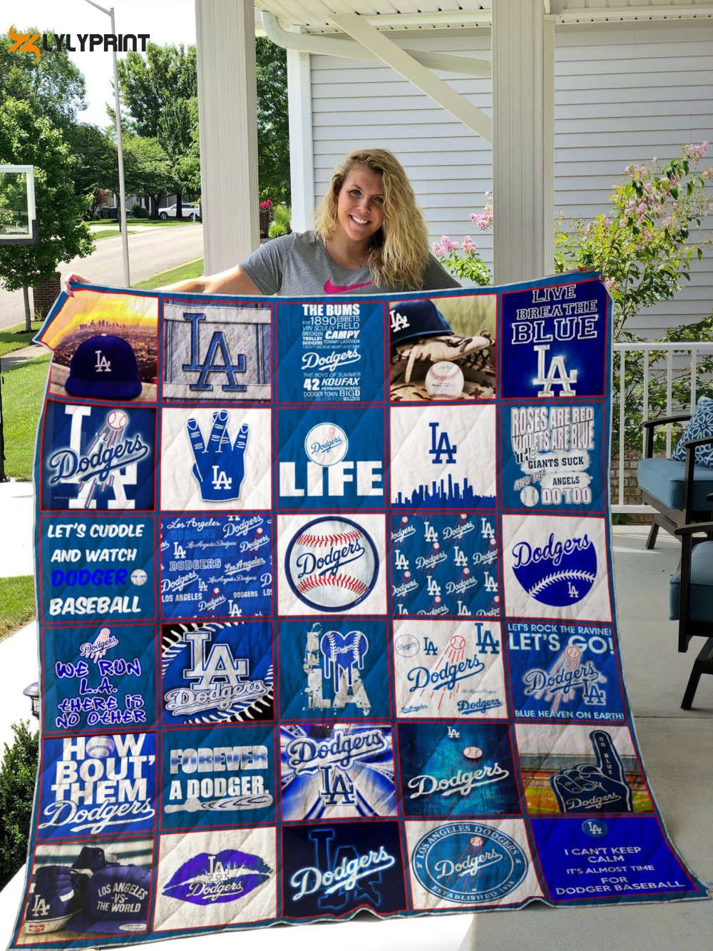 Los Angeles Dodgers 1 Quilt Blanket For Fans Home Decor Gift , Soft Quilt, King Size, All Season Cozy Quilt QB0901