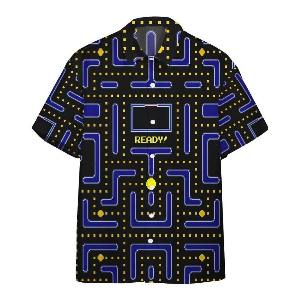 Pacman Gameplay Custom Hawaiian Shirt, Gift For Men And Women HW0601