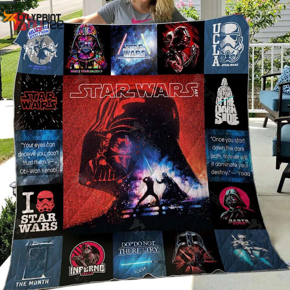 Darth Vader Quilt Blanket For Fans Home Decor Gift ,  Soft Quilt, King Size, All Season Cozy Quilt QB0901