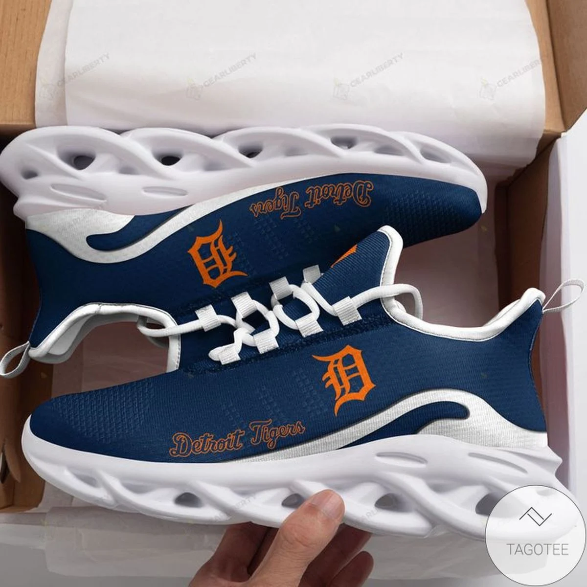 MLB Detroit Tigers Max Soul Shoes V1 Unisex Women Men MS0601
