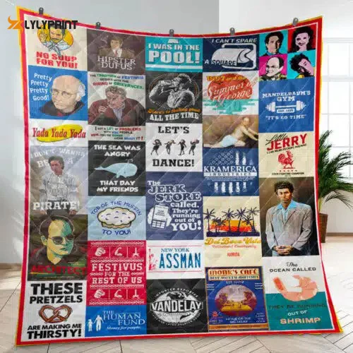 Seinfeld Quilt Blanket Home Decor Gift , Soft Quilt, King Size, All Season Cozy Quilt QB0901