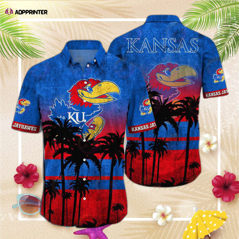 Kansas Jayhawks Hawaii Shirt Style Hot Trending Summer, Gift For Men Women HW0601
